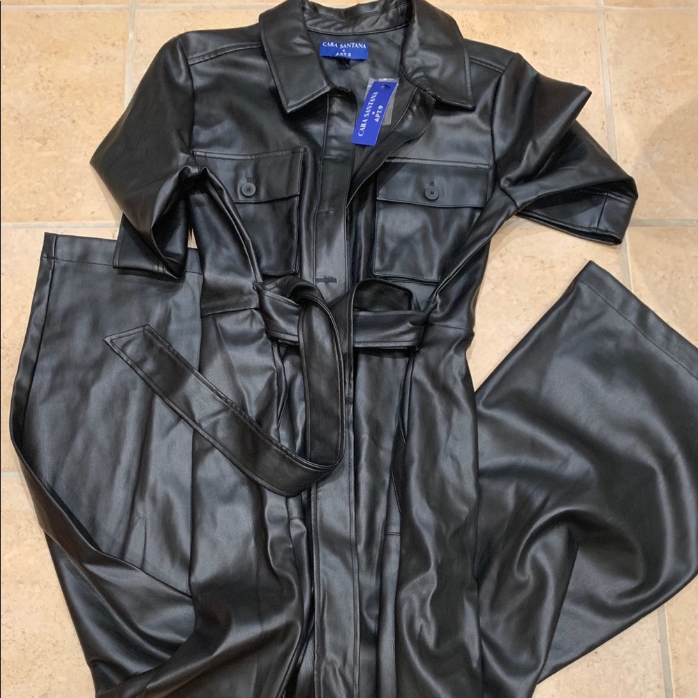 LEATHER JUMP SUIT